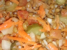 Salada de trigo em grão