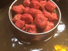 Nhoque de beterraba e batata doce