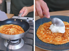 Minha família inteira ficou viciada nessa crepioca de maçã com canela, agora faço todo café da manhã!