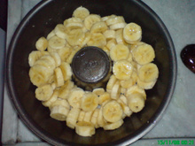 Pudim de bananas carameladas