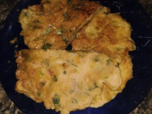 Omelete com farinha de mandioca