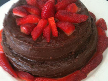 Bolo de chocolate com coco