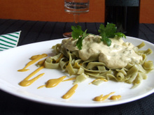 Macarrão ao molho de mostarda