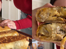 Depois que fiz esse burrito caseiro, nunca mais quis outro: tem casquinha crocante e recheio cremosíssimo