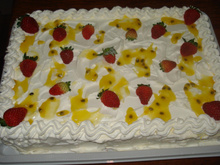 Bolo mousse de maracujá da Giseli Cilene