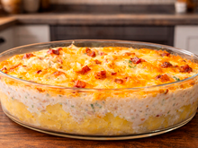 Essa mandioca cremosa e gratinada faz todo mundo esquecer até da carne no churrasco da família