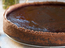 Torta de nozes com chocolate