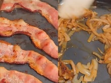 Fiz e funciona: truque de chef transforma bacon e cebola em ouro crocante e você só precisa de água, é muito fácil