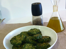 Bolinho de espinafre e aveia