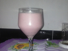 Batida sonho de valsa com vinho tinto suave