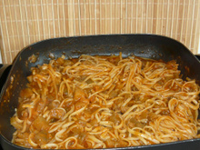 Macarrão com berinjela