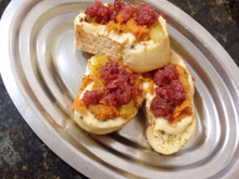 Bruscheta de linguiça