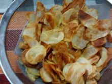 Batata chips crocante e sequinha
