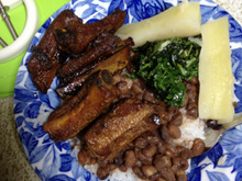 Costela com mandioca