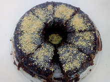 Bolo de amendoim com chocolate