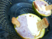 Sorvete fácil na laranja