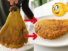 É bem mais fácil de fazer do que parece: bifão de berinjela à milanesa na airfryer