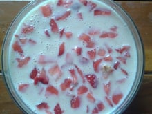 Sorvete de morango simples