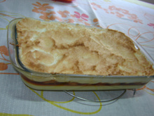 Sobremesa de banana nevada