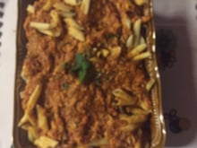 Penne com truta defumada