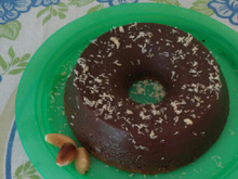 Brigadeirao de coco com nozes