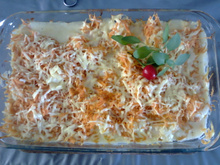 Couve-flor gratinada rosé