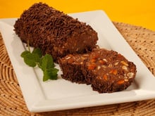 Salaminho de sorvete com chocolate