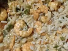 Risoto de camarão com tâmaras