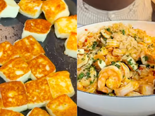 Arroz de camarão com queijo coalho em cubinhos fica inacreditável de tão saboroso, você não vai querer fazer diferente depois que provar