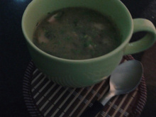 Caldo verde com mandioca