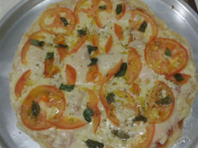Pizza massa na máquina de pão