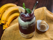 Açaí em camadas no copo