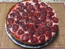 Torta cheesecake de morango