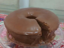 Bolo de abobrinha com coco e chocolate