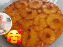 Bolo molhadinho de abacaxi que minha avó fazia para mim e para meus primos