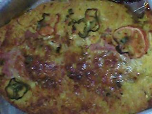 Rocambole de frango com mandioca