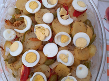 bacalhoada facil  ao forno
