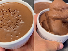 2 ingredientes e muito fácil de fazer: sobremesa de chocolate cremosa para matar a vontade do doce