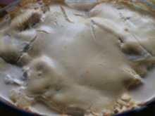 Filé de peixe ao molho de requeijão e mostarda