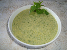 Molho cremoso de hortelã