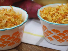 Batatinha palha caseira de batata-doce: desse jeito que eu faço fica crocante, sequinha e eleva o seu strogonoff, sanduíche ou salada a outro nível