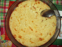 Souflé de batata e queijo