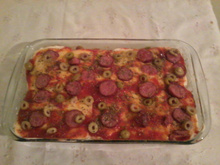 Pizza de pão de fôrma