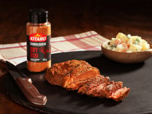 Bife ancho com dry rub bovino com maionese de batata 