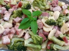 Penne ao molho quatro queijos com champignon