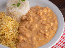 Estrogonofe de camarão