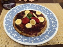 Hot cake de banana do Kashi