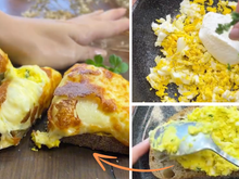 Pão com ovo incrementado para comer o prato de um jeito diferente e saboroso no café da manhã ou lanche da tarde