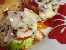 Mini pizza de abobrinha