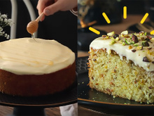 Um pedaço desse bolo te faz até ouvir música: tem pistache, limão, uma cobertura cremosa com mel e um sabor elegante e surpreendente